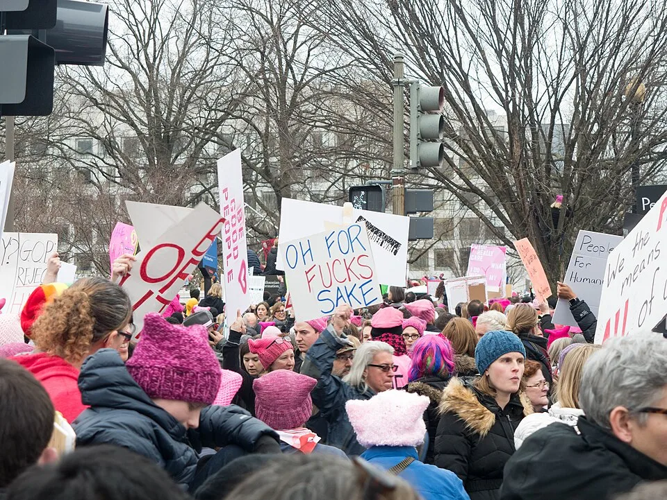 Protest sign reading “Oh for fuck's sake”, photographed in Washington, United States.